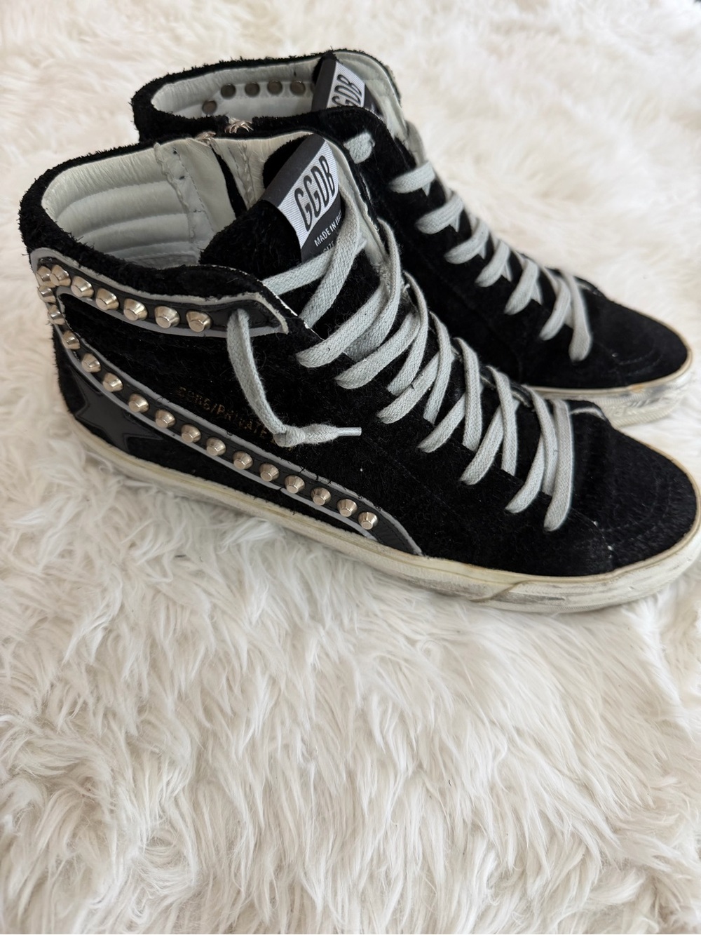 Golden Goose Deluxe Brand Slide GGDB/ PRIVATE EDT high-top sneakers Size 40 US10